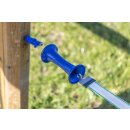 AKO Torgriff Premium - blau - Edelstahl - mit Federzugbegrenzung mit Litzclip Bandanschluss