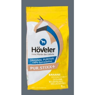 Höveler - Pur.Stixx + Banane - Getreidefreie Belohnung - 1 Kg Beutel