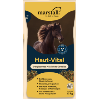 Marstall Haut-Vital - Das energiearme-Müsli - Pferdefutter - 15 Kg