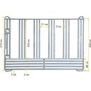 Patura Sicherheits-Pferde-Panel mit Fressgitter 3,00m