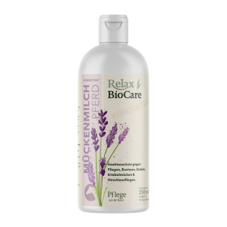 Relax BioCare MÜCKENMILCH KONZENTRAT Pferd - 250ml (ergibt 1L) - Insektenschutz - Fliegenspray - Bremsenspray