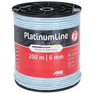 AKO PlatinumLine Seil - Weidezaunseil - weiß/blau