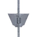 AKO Federstahlpfahl PROFI - oval - silber - 108cm hoch