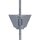 AKO Federstahlpfahl PROFI - oval - silber - 108cm hoch