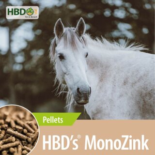 HBD´s MonoZink - Hochwertiges und organisches Zink zur Zinksupplementierung für Pferde - 1 Kg