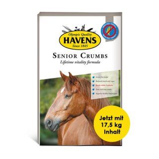 Havens Senior Crumbs - besonders kleine Pellets für ältere Pferde - 17,5 Kg