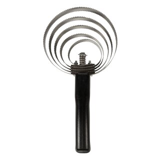 Federstriegel 5 Ringe - Metallstriegel - Striegel