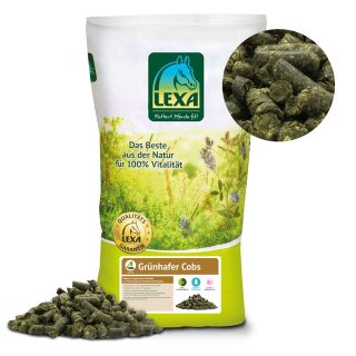 Lexa Grünhafer Cobs - Hochwertiger Raufutterersatz für Pferde - 20 Kg Sack