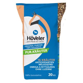 Höveler - Pur.Kräuter - getreide- und melassefreies Müsli - 20 Kg Sack