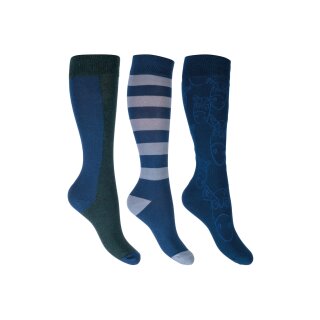 HKM Kinder-Reitsocken Reitstrümpfe HOUSTON 3er Set